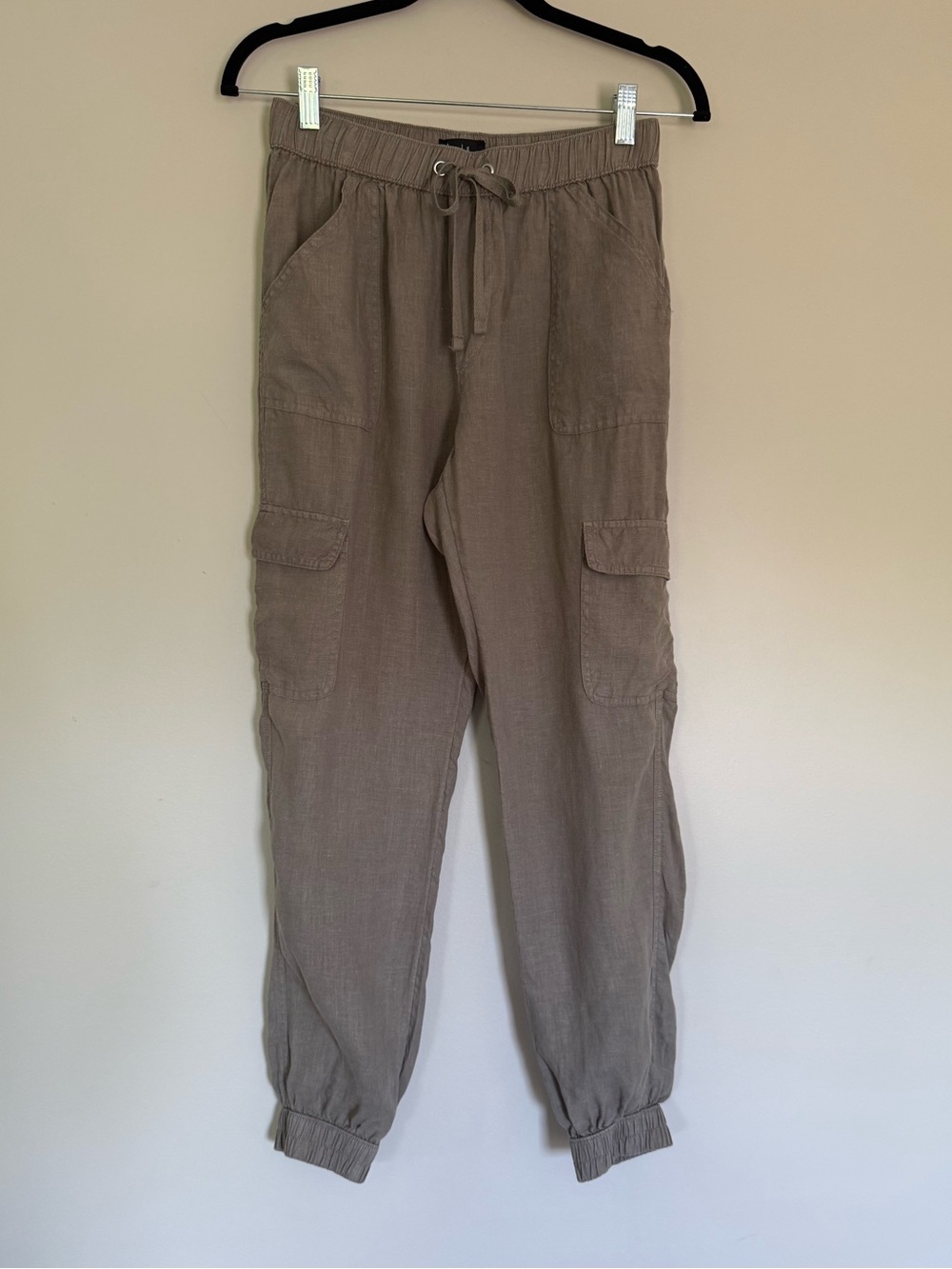 Lot Of 2 Nicole Miller Womens 100%
Linen Cargo Jogger Pants Sage Green & Brown S - Picture 5 of 8